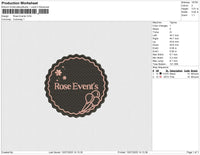Rose Events Embroidery File 6 size