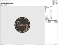 Rose Events Embroidery File 6 size