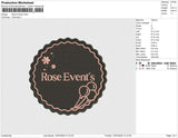 Rose Events Embroidery File 6 size