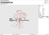 Rose X Paulina Embroidery File 6 size
