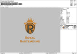Royaltext 2306 Embroidery File 6 sizes
