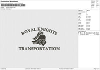 Royal Knights Embroidery File 6 size