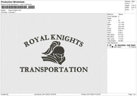 Royal Knights Embroidery File 6 size