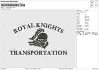 Royal Knights Embroidery File 6 size