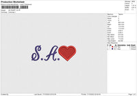 SA Embroidery File 6 size