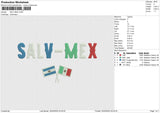SALV MEX Embroidery File 6 size