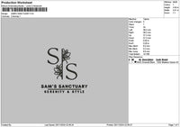 Samstext Embroidery File 6 sizes
