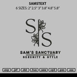 Samstext Embroidery File 6 sizes