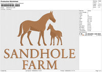 SANDHOLE Embroidery File 6 size