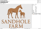 SANDHOLE Embroidery File 6 size