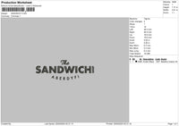 Sandwichtext Embroidery File 6 sizes