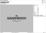 Sandwichtext Embroidery File 6 sizes