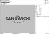 Sandwichtext Embroidery File 6 sizes