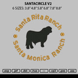 Santacircle V2 Embroidery File 6 sizes