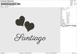 SANTIAGO LOVES Embroidery File 6 size