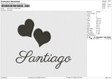SANTIAGO LOVES Embroidery File 6 size