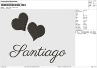 SANTIAGO LOVES Embroidery File 6 size
