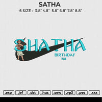 SATHA Embroidery File 6 size