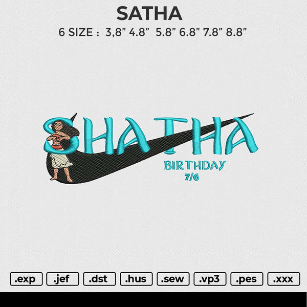 SATHA Embroidery File 6 size