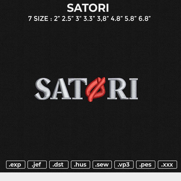 SATORI Embroidery File 6 size