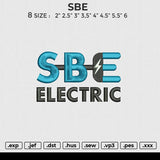SBE Embroidery File 6 size