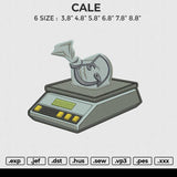 CALE Embroidery File 6 size