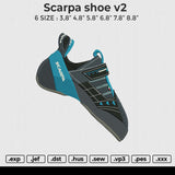 SCARPA Shoe v2 Embroidery File 6 size