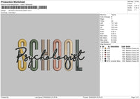 Schooltext 2509 Embroidery File 6 sizes