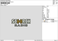 scorchtext Embroidery File 6 sizes