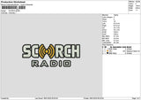 scorchtext Embroidery File 6 sizes