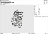 SCREAM SMILE NOW Embroidery File 6 size