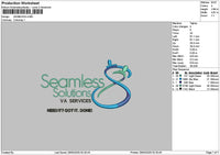 Seamlesstext Embroidery File 6 sizes