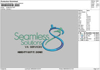 Seamlesstext Embroidery File 6 sizes