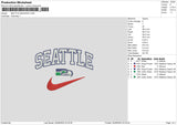 Seattletext 01 Embroidery File 6 sizes