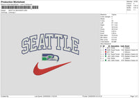 Seattletext 01 Embroidery File 6 sizes