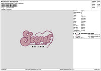 Secrettext 2903 Embroidery File 6 sizes