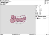 Secrettext 2903 Embroidery File 6 sizes