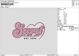Secrettext 2903 Embroidery File 6 sizes