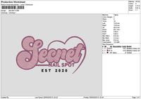 Secrettext 2903 Embroidery File 6 sizes