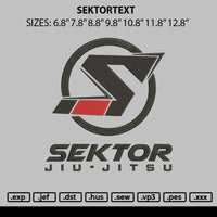 Sektortext Embroidery File 6 sizes