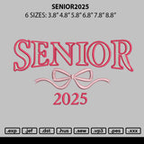 Senior25 Embroidery File 6 sizes