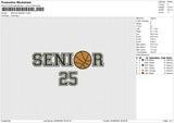 SENIOR BASKET Embroidery File 6 size