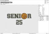 SENIOR BASKET Embroidery File 6 size