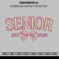 Seniorbow 26 Embroidery File 6 sizes