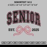 Seniortext1612 Embroidery File 6 sizes