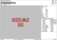 Senior Princess Embroidery File 6 sizes