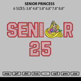 Senior Princess Embroidery File 6 sizes