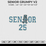 SENIOR GRUMPY V2 Embroidery File 6 size