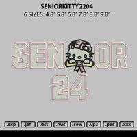 Seniorkitty 2204 Embroidery File 6 sizes