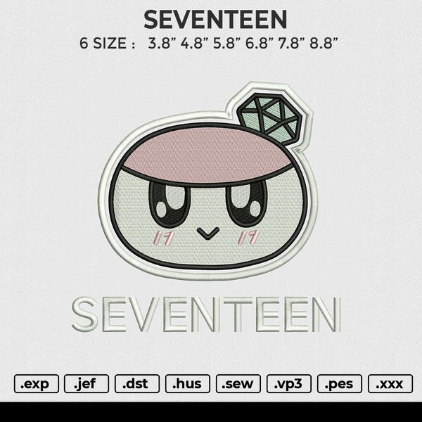 SEVENTEEN Embroidery File 6 size